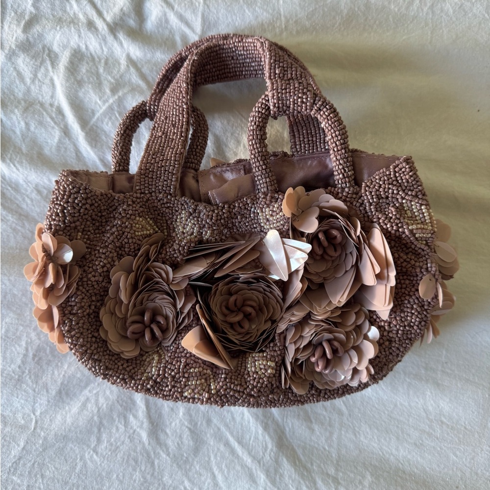 Romantic Brown Lace Shoulder Bag